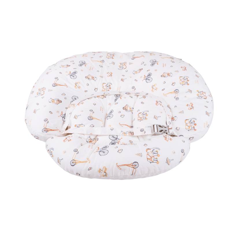 Gối cho bé bú đa năng chống trào ngược 2in1 Aibedo họa tiết Teddy Bear