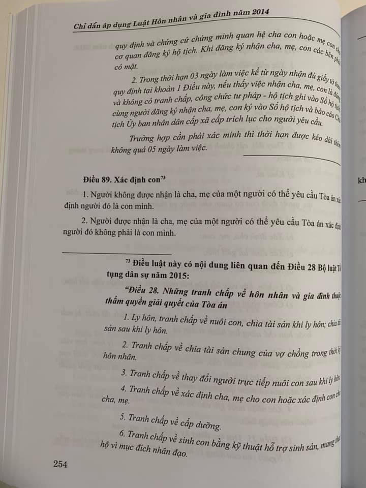 Chỉ Dẫn Áp Dụng Luật Hôn Nhân Gia Đình Năm 2014