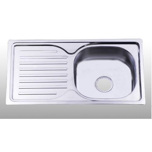 Bộ Chậu Rửa Chén Bát Inox 304 Có Chân HWATA 1 Hộc 1 Bàn Chờ - Hàng Chính Hãng nhiều kích thước