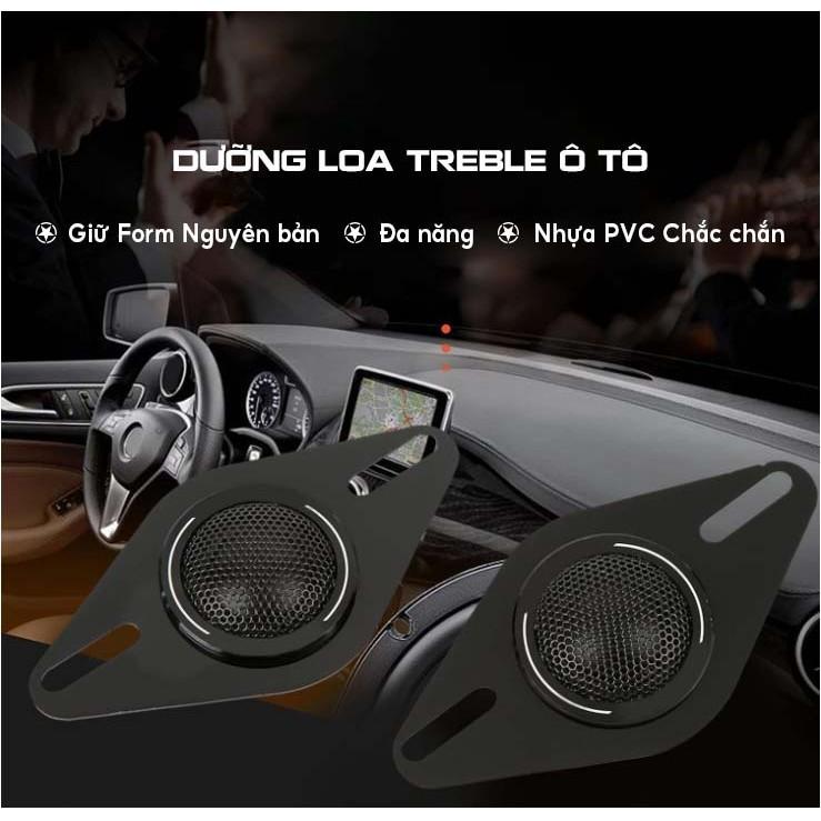 Dưỡng loa Treble đa năng - Đế loa màu đen nhựa PVC cao cấp đa năng 2 chân thẳng