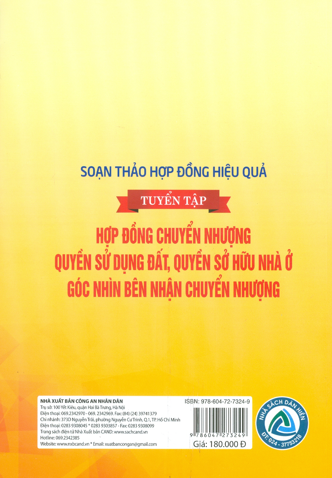 Soạn Thảo Hợp Đồng Hiệu Quả - Tuyển Tập Hợp Đồng Chuyển Nhượng Quyền Sử Dụng Đất, Quyền Sở Hữu Nhà Ở Góc Nhìn Bên Nhận Chuyển Nhượng