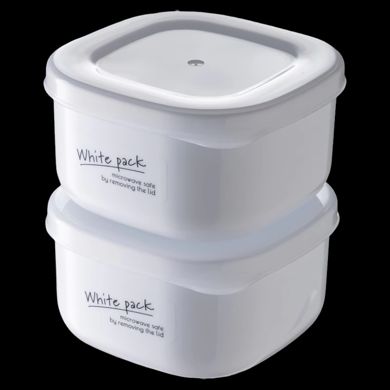 Set 02 hộp đựng thực vuông White Pack 190ml - Hàng nội địa Nhật Bản nhập khẩu chính hãng