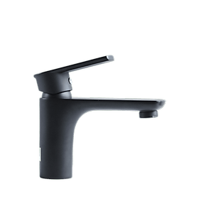 Vòi lavabo dây rútđồng mạ tĩnh điện chân không màu đen Juno sofa Teady VCT- 002 Lux 