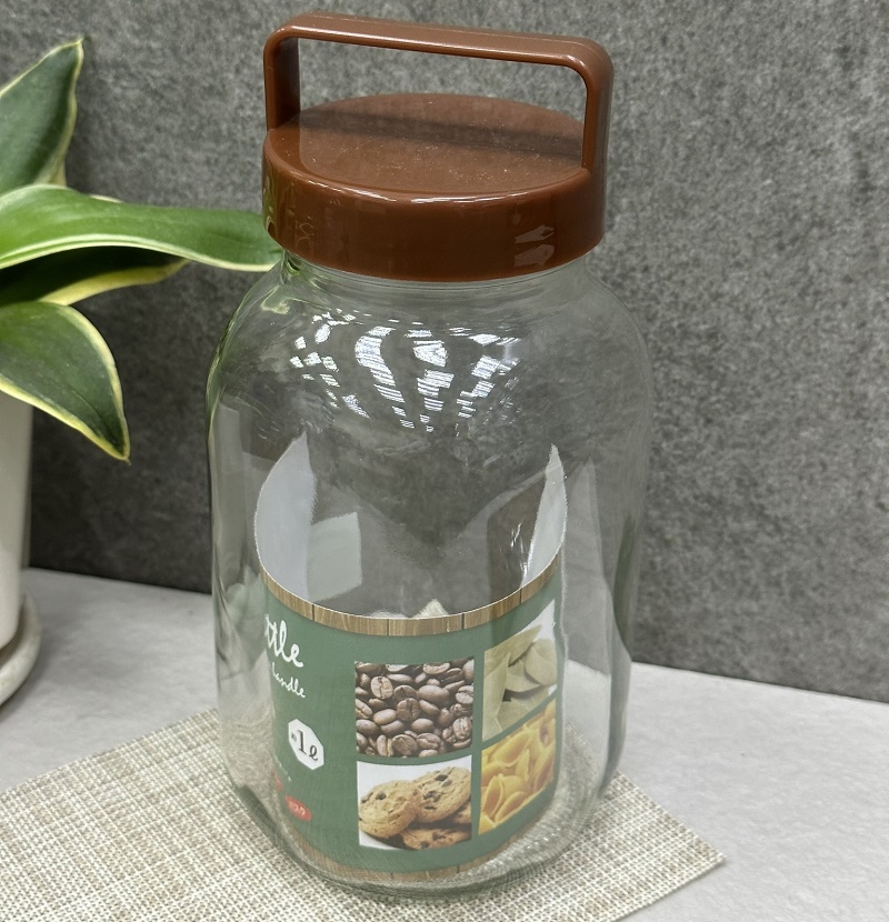 Chai thủy tinh có quai xách Echo Glass Bottle 1.0L - Hàng Nội Địa Nhật Bản