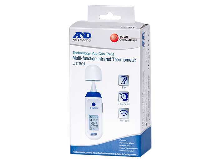 Nhiệt kế hồng ngoại đo tai, trán AND A&D Medical UT-801 đo nhanh, chính xác chỉ sau 1 giây