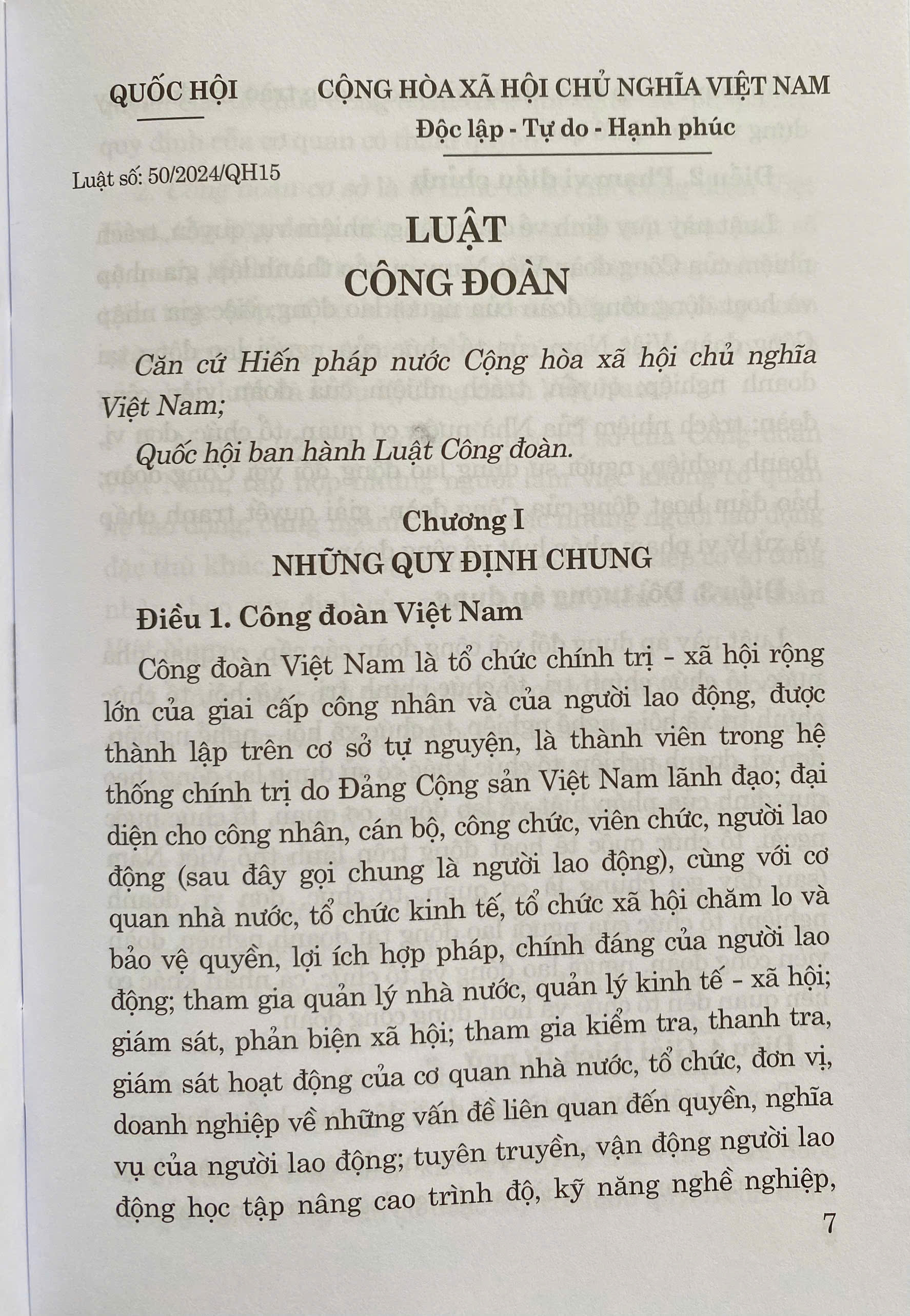 Luật Công Đoàn năm 2024