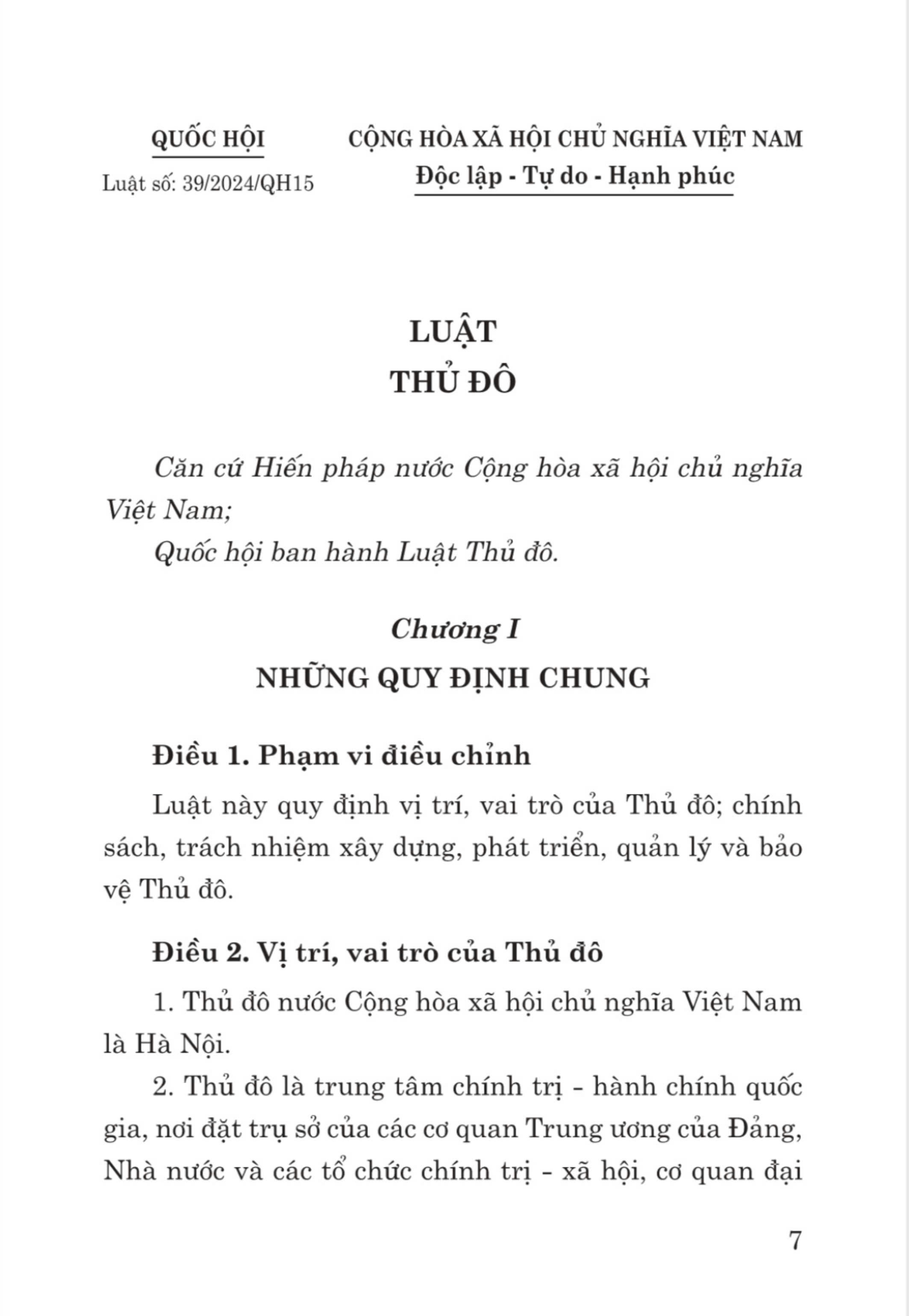 Luật thủ đô - bản in 2024