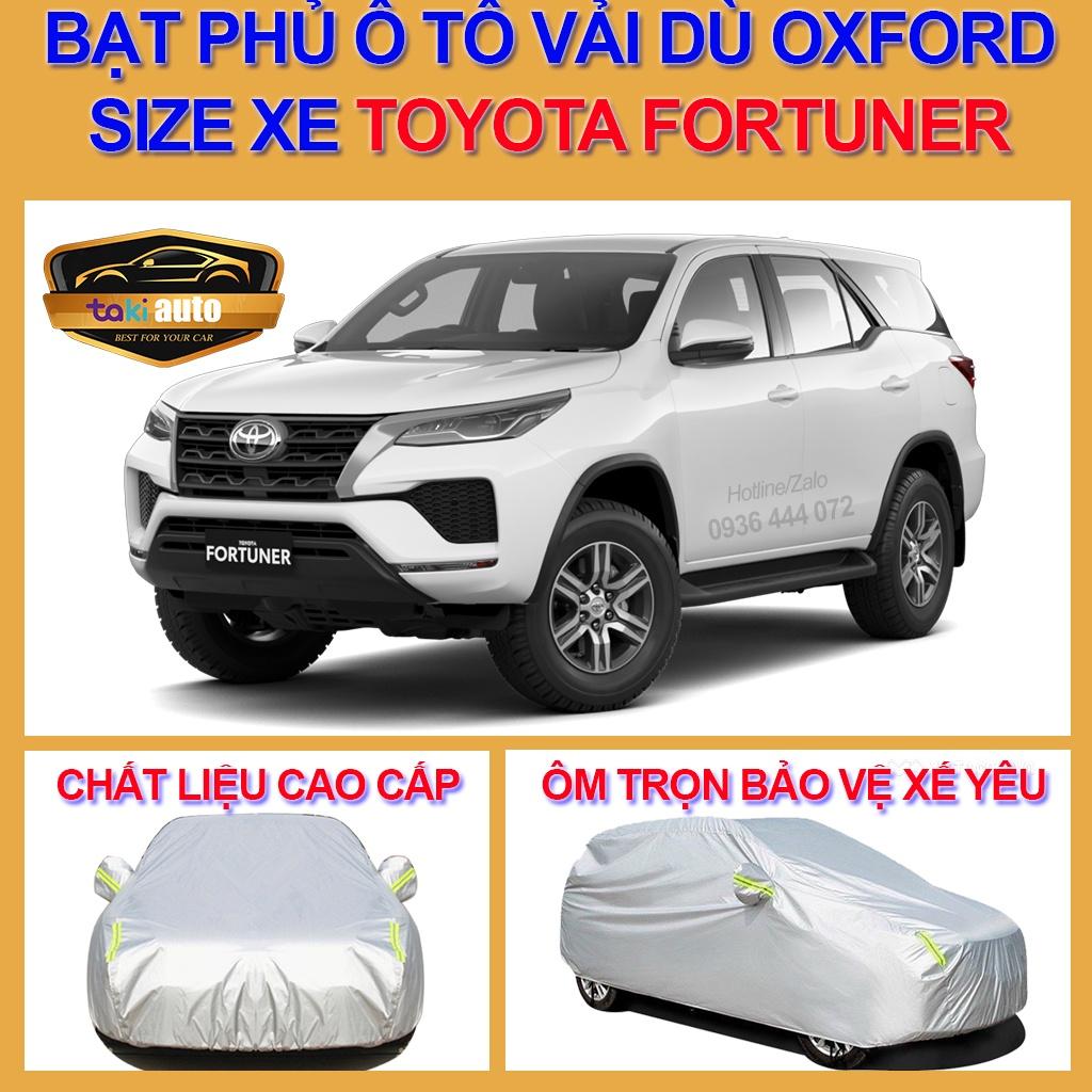 Bạt trùm xe ô tô Toyota Fortuner vải dù oxford cao cấp , áo bạt phủ trùm che kín che nắng