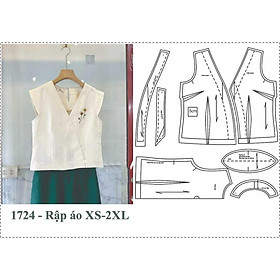 Rập giấy A0 áo croptop mã 1724 - không phải quần áo