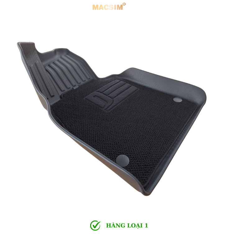 Thảm lót sàn ô tô 2 lớp cao cấp dành cho xe Mercedes S 2014-2020 (qd) nhãn hiệu Macsim chất liệu TPE màu đen