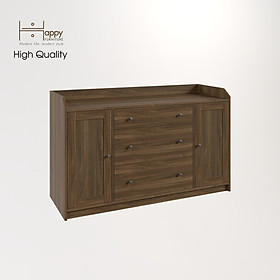 [Happy Home Furniture] CANA,  Tủ 2 cửa mở - 3 ngăn kéo ,  140cm x 46cm x 84cm ( DxRxC), THK_007