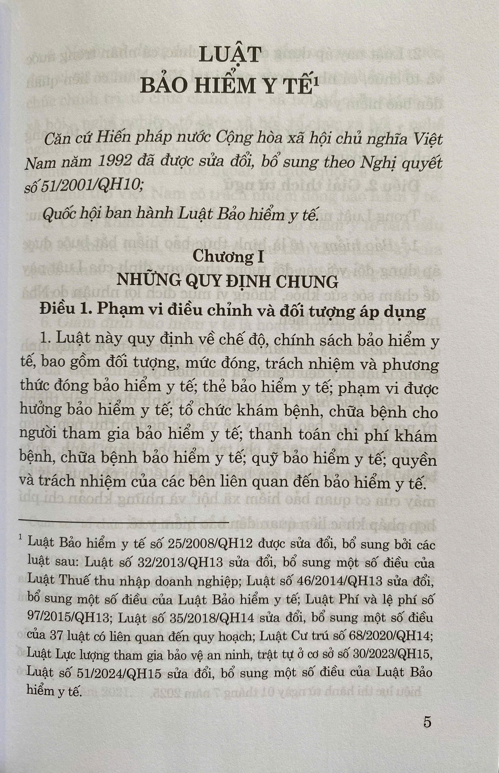 Luật Bảo Hiểm Y Tế ( Sửa đổi, bổ sung năm 2024 )