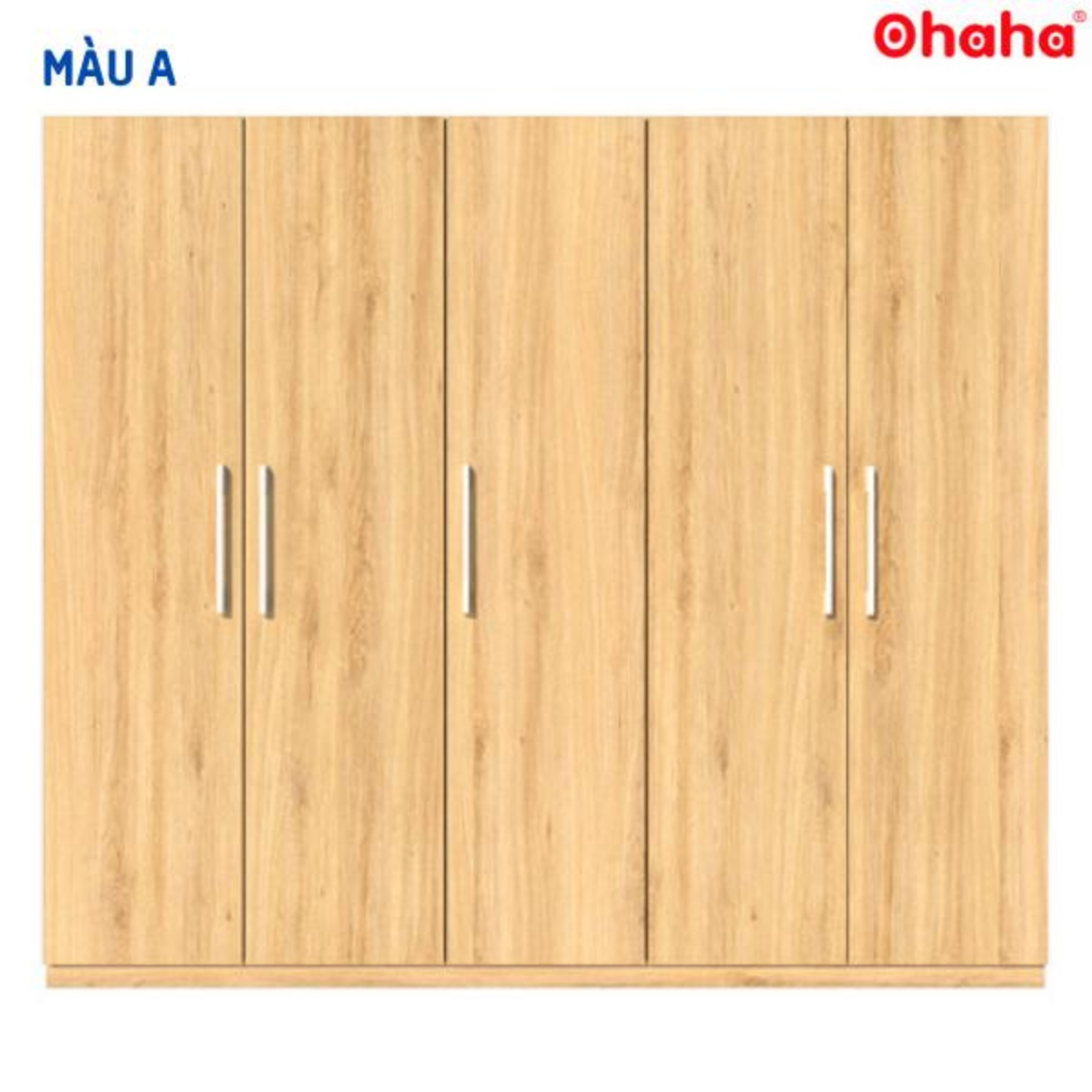 TỦ QUẦN ÁO GỖ CÔNG NGHIỆP 5 CÁNH OHAHA - TQA011