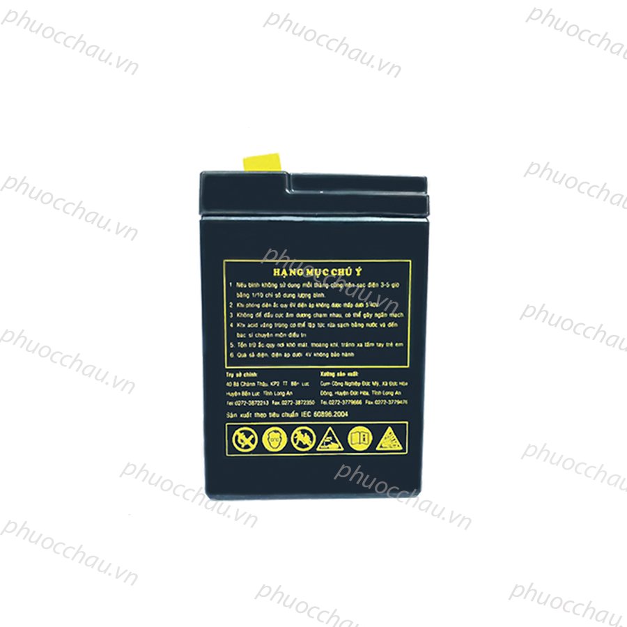 Ắc Quy LONG WP5-6 6V-5AH Bình ắc quy khô 6V cho xe điện trẻ em ,đèn khẩn cấp,quạt sạc