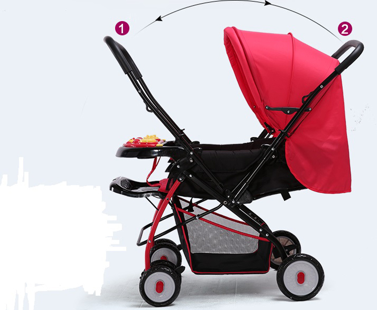 Xe Đẩy Trẻ Em 2 Chiều Có Nhạc Baobaohao 709N - Đỏ