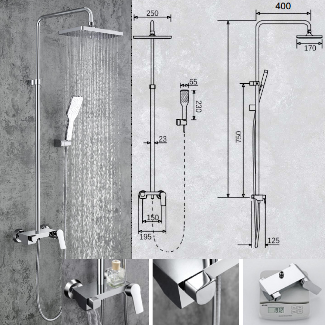 BỘ SEN TẮM ĐỒNG THAU NÓNG LẠNH EUROVINTO CAO CẤP MÃ 3523-FX