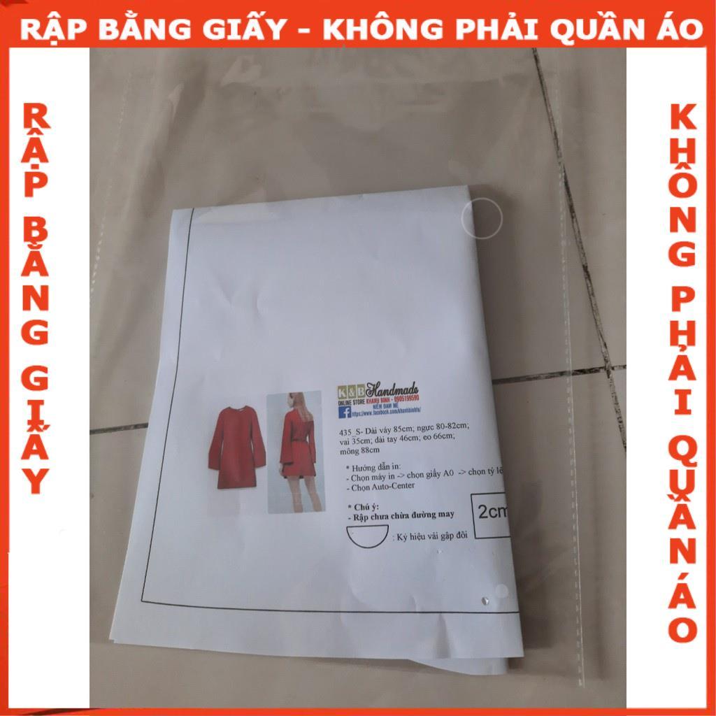 Rập giấy A0 đầm nữ mã 435 (BẢN VẼ)