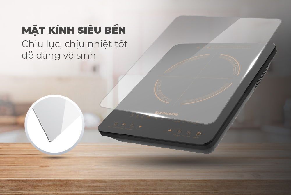 Bếp Từ Đơn Sunhouse SHD6803 (2000W) - Kèm Nồi Lẩu - Hàng Chính Hãng