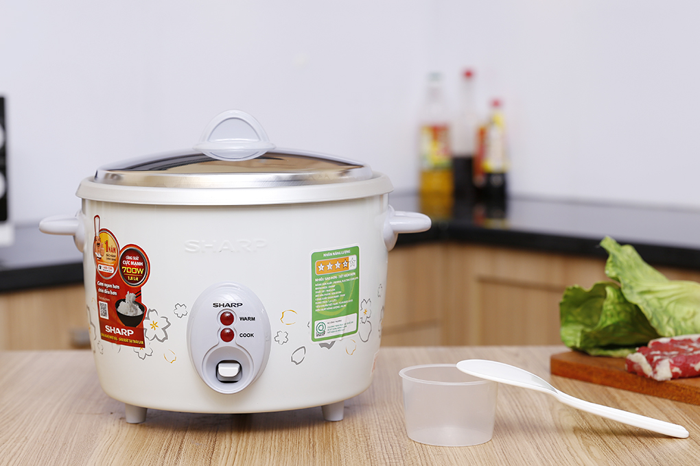 Nồi cơm nắp rời Sharp 1.8 lít KSH-D19V , Công suất 700W - Giao màu ngẫu nhiên - Hàng chính hãng