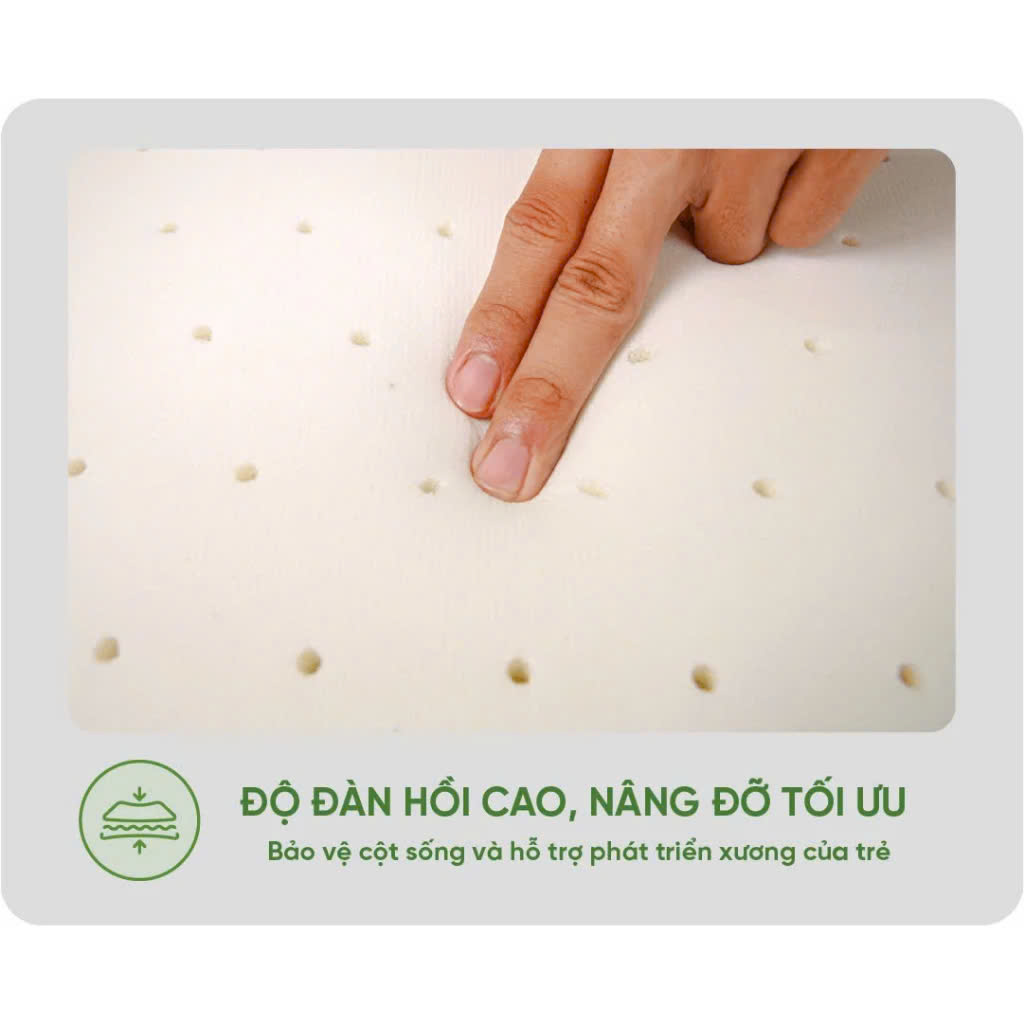 Nệm cao su thiên nhiên em bé Tatana Baby Care- Độ cao 2cm-Dành cho bé đi học hoặc sơ sinh-Màu ngẫu nhiên