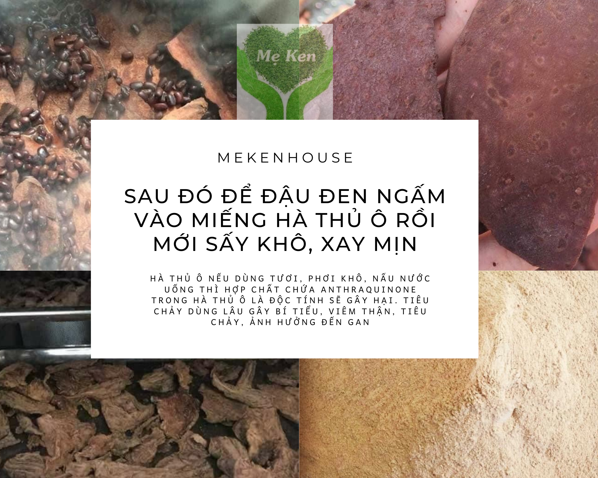Hà thủ ô đỏ MẸ KEN hũ 500gr loại viên mật ong rừng - tặng 1 chai mẫu thử tinh dầu tràm gió nguyên chất MẸ KEN