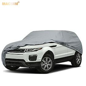 Bạt phủ ô tô chất liệu vải không dệt 4 lớp cao cấp thương hiệu MACSIM dành cho BMW 5 series màu ghi - bạt phủ trong nhà và ngoài trời