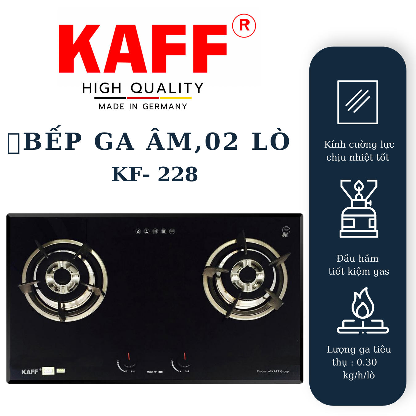Bếp ga KAFF KF- 228 - Hàng chính hãng