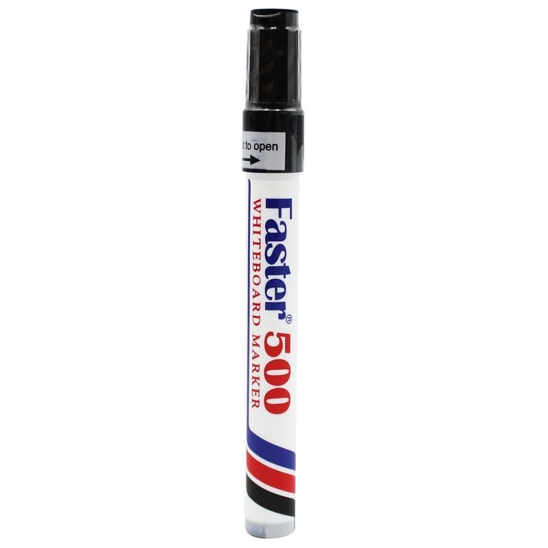 Vỉ 2 Bút Lông Bảng Faster 500 Mực Xanh Và Đen + Đồ Bôi Bảng - Faster WBE-F-SET6-BLBK (Mẫu Màu Giao Ngẫu Nhiên)