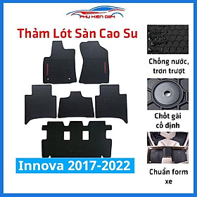 Lót sàn ô tô cao su Innova 2017-2018-2019-2020-2021-2022 không mùi chống trơn trượt
