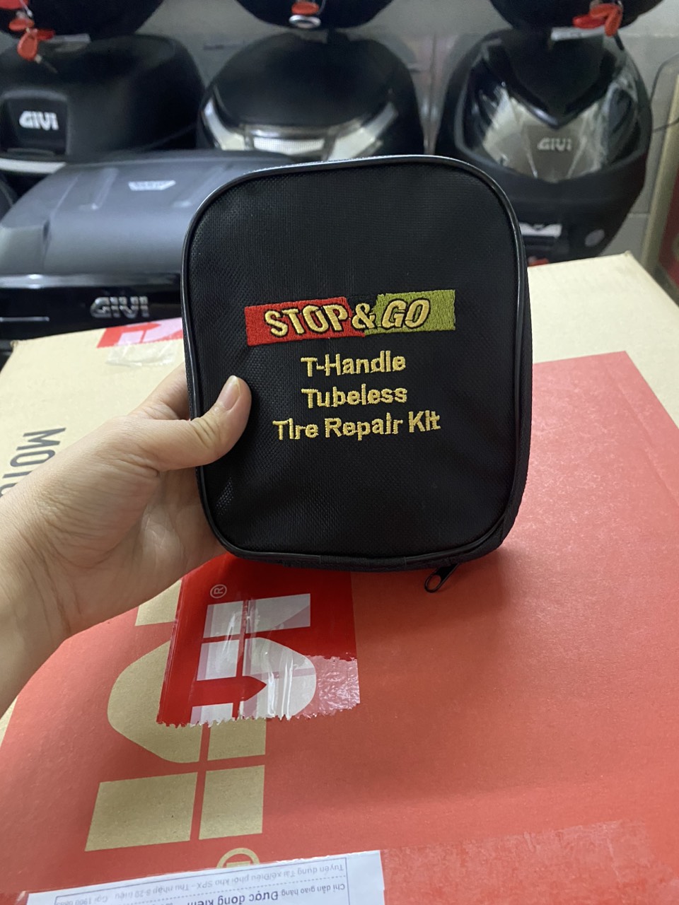 Bộ vá vỏ không ruột Stop & go, bộ vá xe Stop&go không ruột, không săm