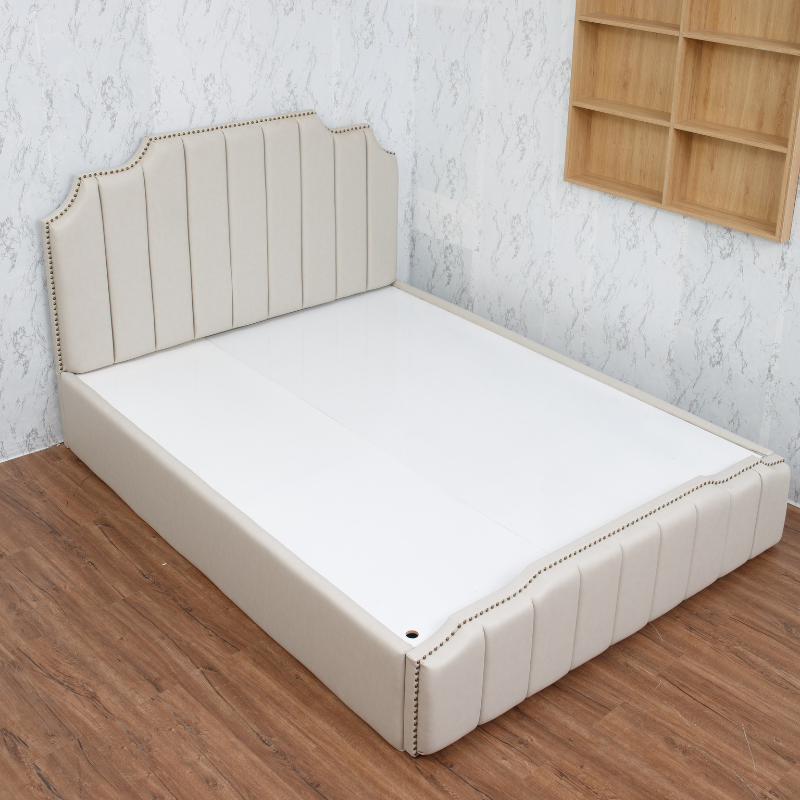 Giường ngủ MDF Juno sofa HLMCT bọc nệm lựa chọn màu ván nệm bọc KT 1m6/1m8 - không hộc kéo