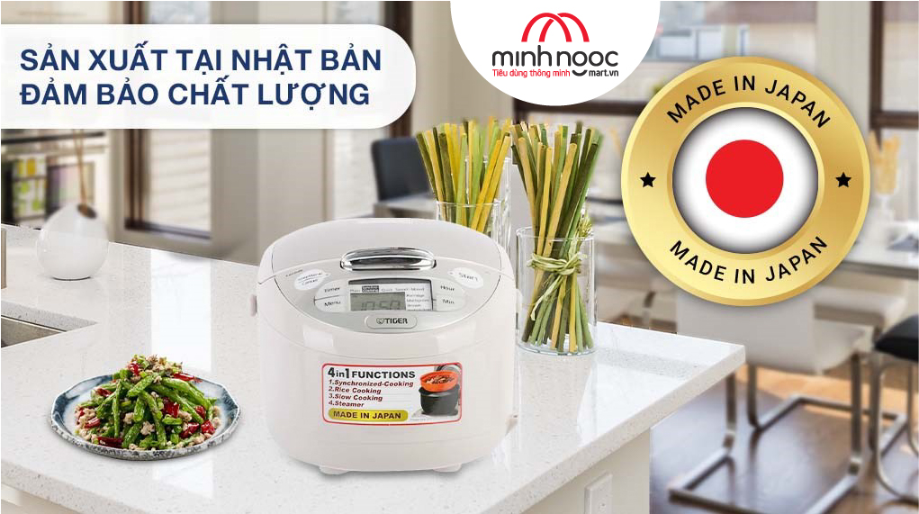 HÀNG CHÍNH HÃNG: Nồi cơm điện Tiger dung tích 1.8l JAX - S18W MADE IN JAPAN