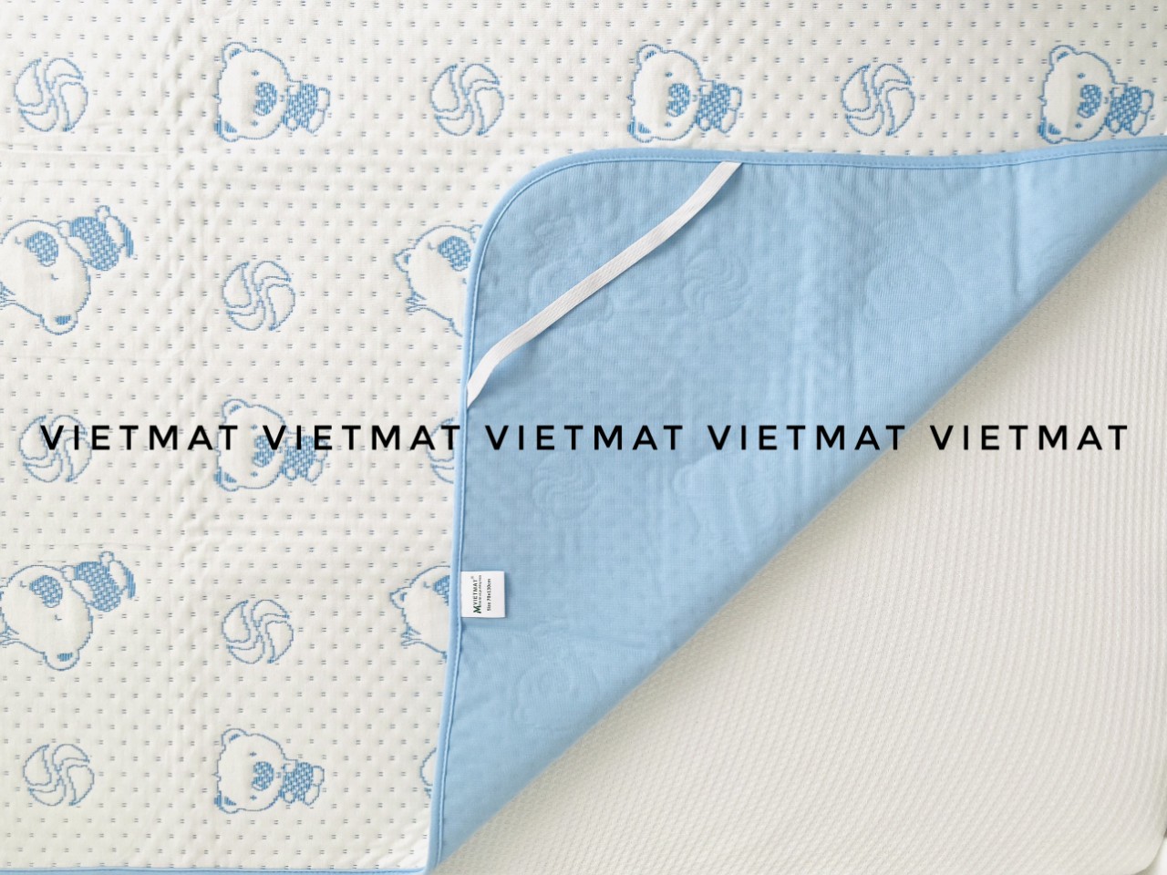 Combo 3 Tấm Lót Chống Thấm VIETMAT Màu Xanh (Size 40 x 50 cm)