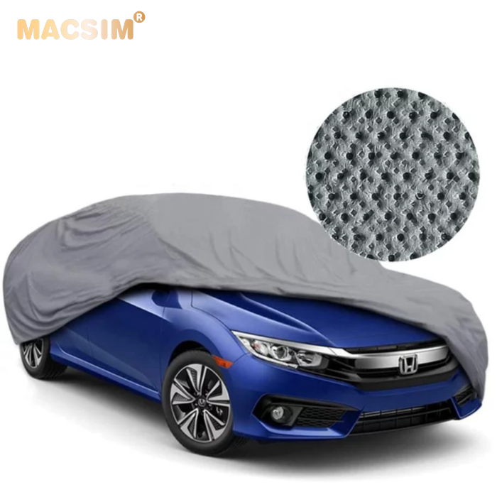 Bạt phủ ô tô chất liệu vải không dệt 3 lớp cao cấp thương hiệu MACSIM cho xe ô tô Audi A4 - màu ghi