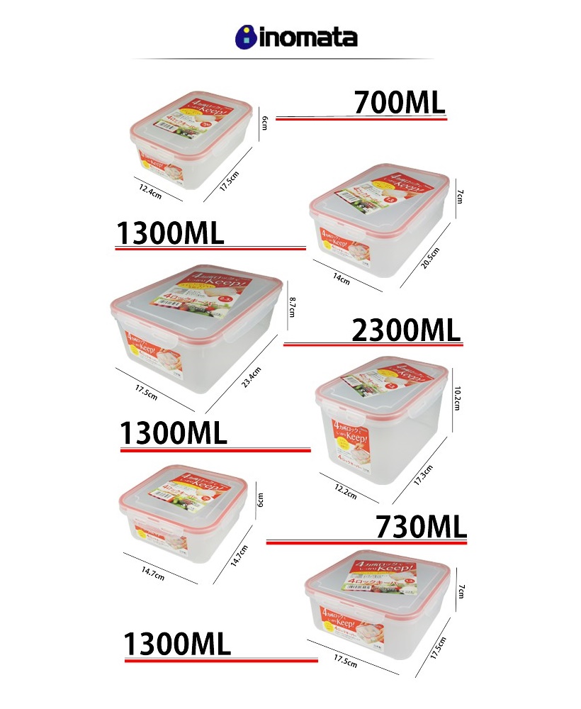 Combo 02 hộp thực phẩm inomata hàng nội địa Nhật Bản