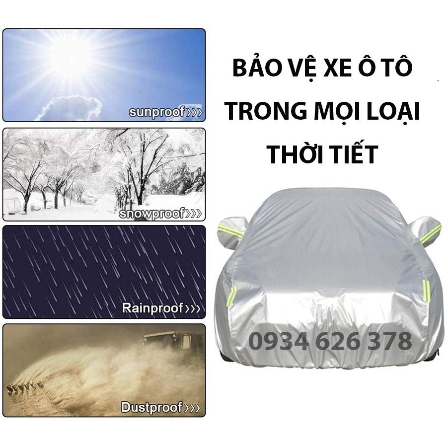 Bạt phủ xe ô tô Chevrolet Cruze 3 lớp tráng bạc thông minh, chất liệu vải dù oxford cao cấp, áo chùm bảo vệ xe 4,5,7 chỗ