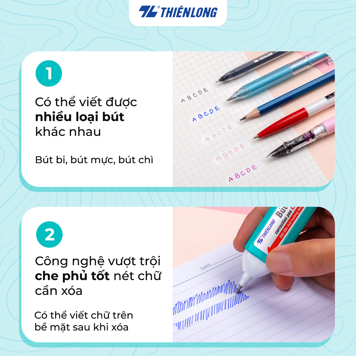 Bộ 2 Bút xóa Thiên Long CP-02