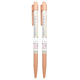 Vỉ 2 Viết Bic Moshi 078 - Màu Hồng - Enjoy It