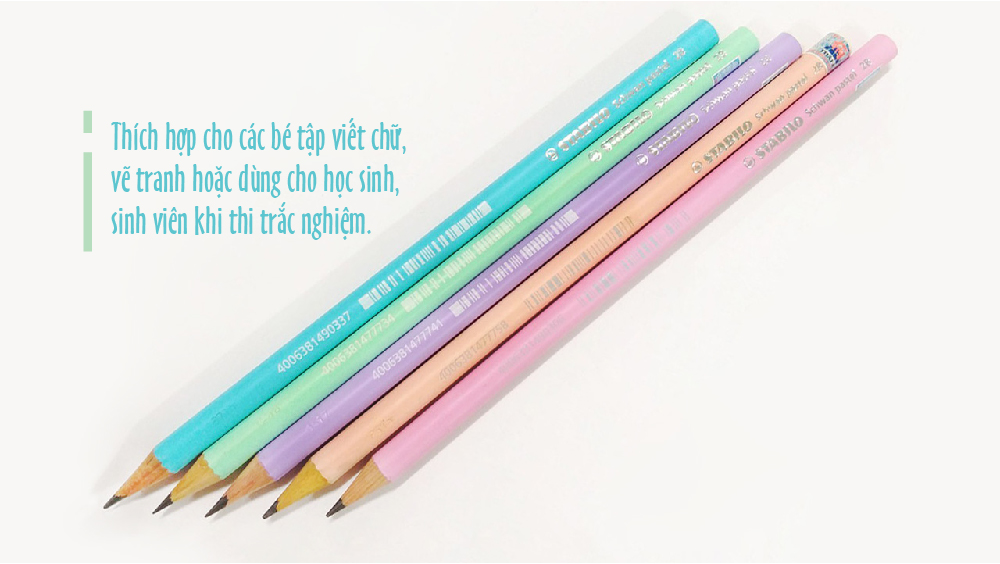 Bút chì gỗ STABILO Schwan pastel 421 2B thân tròn - Nude