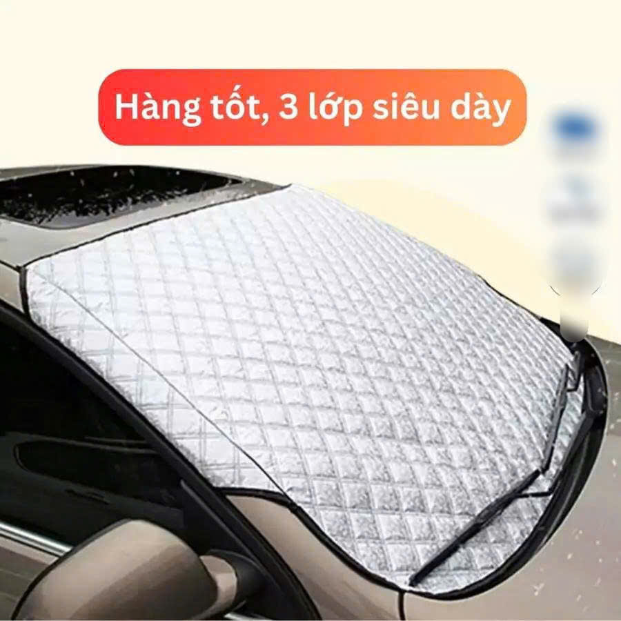 Bạt Che Nắng, Chống Nóng Kính Lái Ô Tô – Thiết Kế 3 Lớp Tráng Bạc Cao Cấp Cho Xe 4 Chỗ , 7 Chỗ , Kèm Túi Đựng Xịn Sò