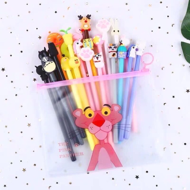 Túi 20 cây bút bi hình thú cho bé , kèm túi zip ,nhiều màu sắc ,ngộ nghĩnh ,xinh xắn ,đáng yêu cho bé tha hồ lựa chọn