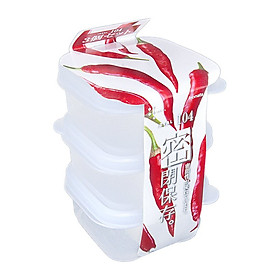 3 Bộ set 3 Hộp nhựa vuông tiện lợi (160ml) - Hàng nội địa Nhật