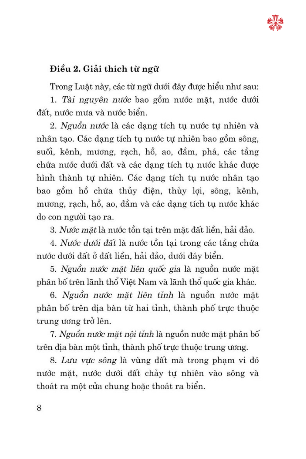 Luật tài nguyên nước ( bản in 2024)