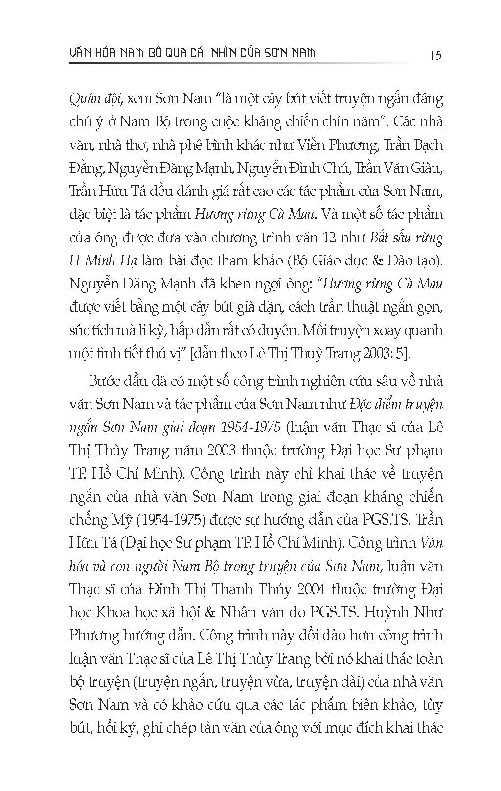 Văn Hóa Nam Bộ Qua Cái Nhìn Của Sơn Nam