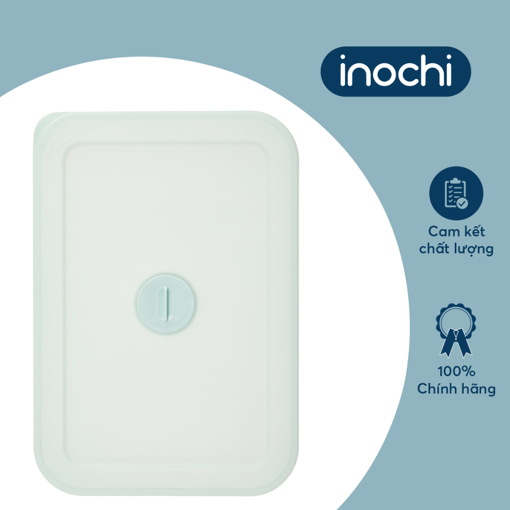 Hộp Đựng Thực Phẩm Trữ Đông Chữ Nhật Nhiều Cỡ Nắp Có Thiết Kế Đồng Hồ Ghi Nhớ Thời Gian Lưu Trữ ( Tặng kèm khăn lau đa năng pakasa ) - Hàng Chính Hãng INOCHI ( Giao màu ngẫu nhiên)