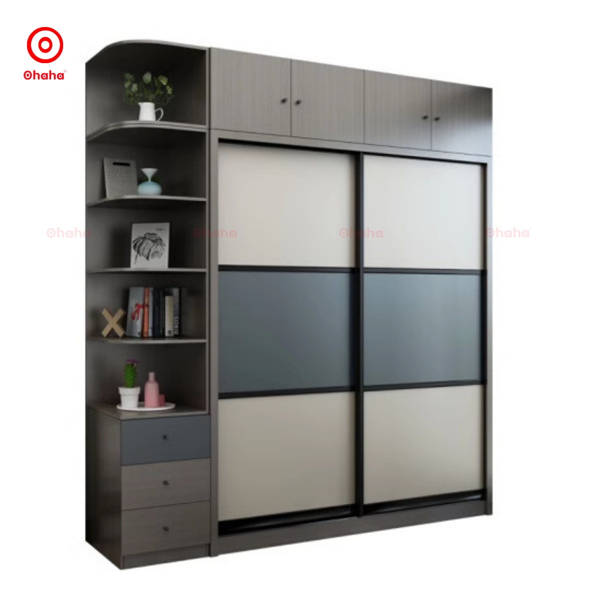 TỦ QUẦN ÁO GỖ CÔNG NGHIỆP HIỆN ĐẠI OHAHA - CL025