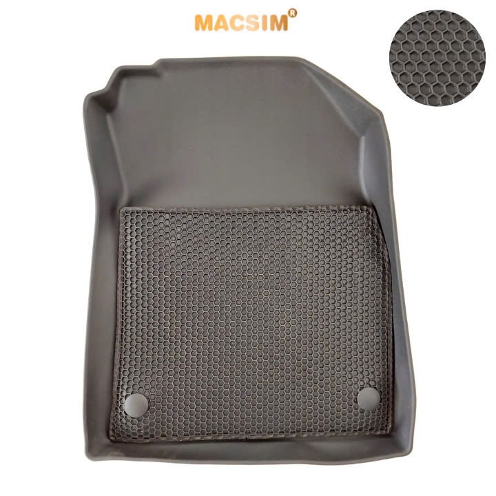 Thảm 2 lớp sd3 dạng lưới lục giác Kia sonet (đen) - bề mặt cao su siêu sạch - Macsim