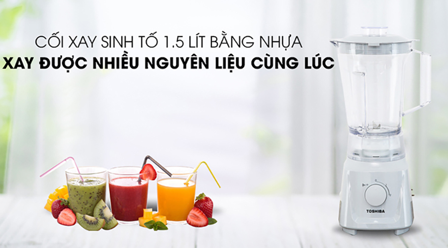 Máy Xay Sinh Tố Toshiba MX-60T(H) (600W - 1.5 Lít) - Hàng Chính Hãng