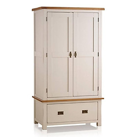 Tủ Áo 2 Cánh Kemble Gỗ Sồi Ibie - Trắng