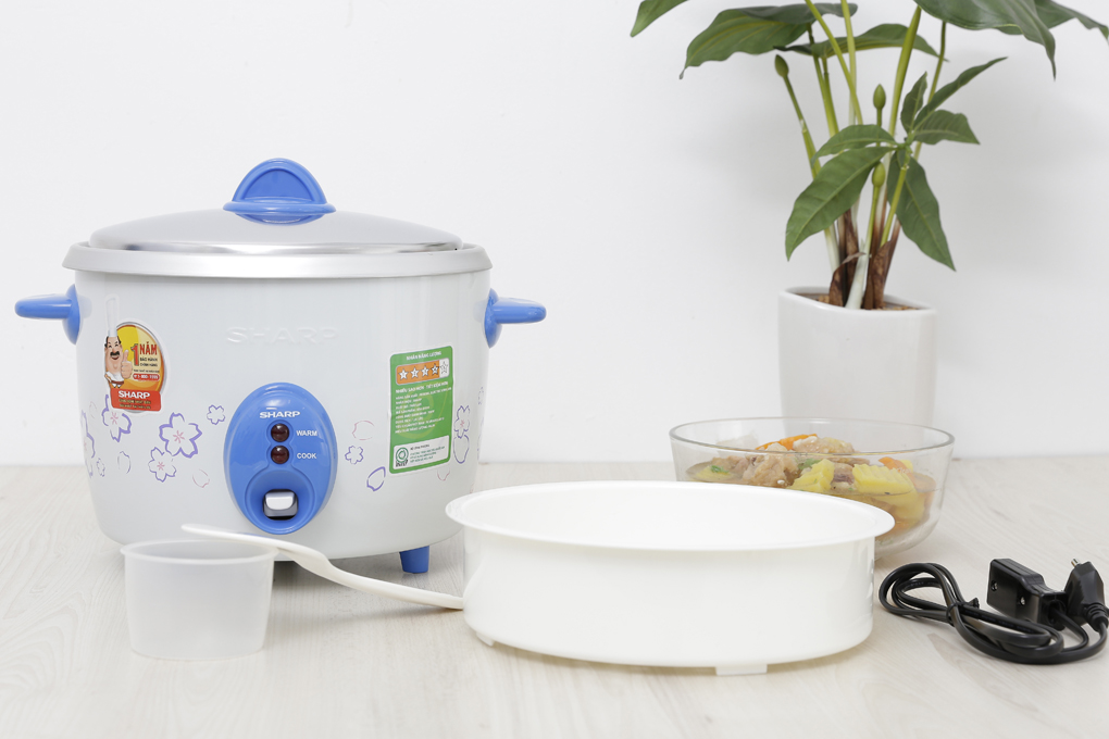 Nồi cơm nắp rời Sharp 1.8 lít KSH-D19V , Công suất 700W - Giao màu ngẫu nhiên - Hàng chính hãng